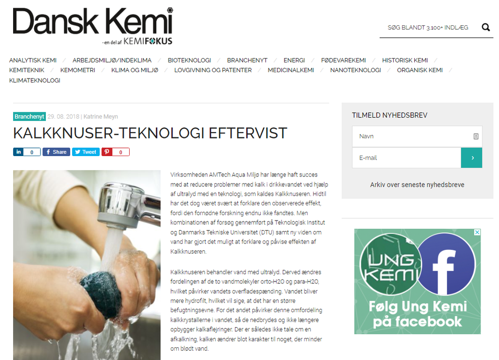 Dansk Kemi: Kalkknuser Teknologi Eftervist