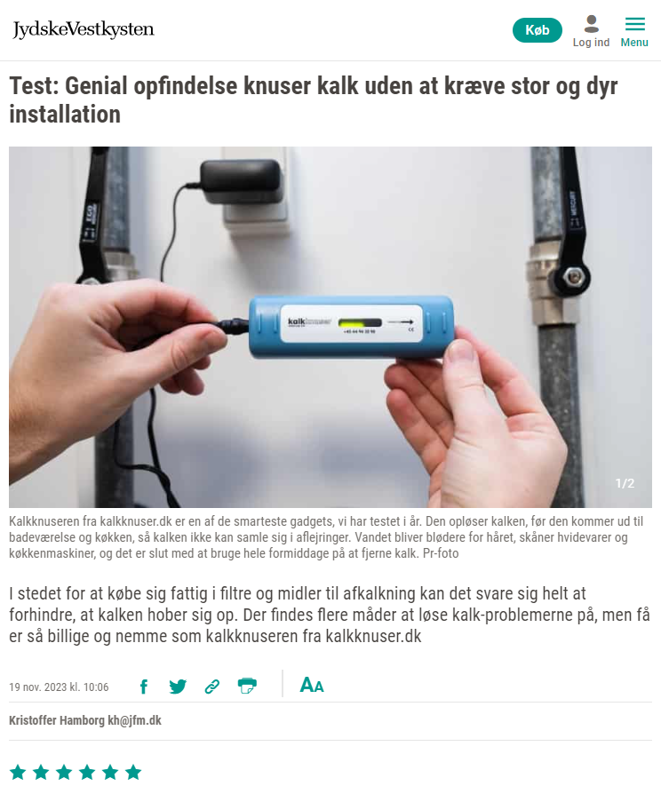 JydskeVestkysten tester Kalkknuseren